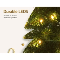 Jingle Jollys Christmas Tree 1.8m Pre-Lit 200 LED Lights Xmas Tree Decorations thumbnail