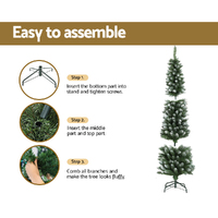 Jingle Jollys Christmas Tree 1.8m Xmas Tree Decorations Snowy 300 Tips thumbnail