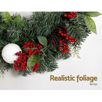 Jingle Jollys 2FT 60CM Christmas Wreath with Decor Xmas Tree Decoration thumbnail