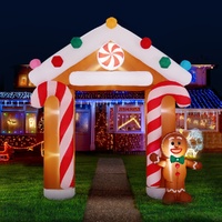 Jingle Jollys Christmas Inflatable Archwary Ginger 2.8M Illuminated Decorations thumbnail