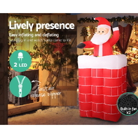 Jingle Jollys Christmas Inflatable Santa Pop Up 1.8M Illuminated Decorations thumbnail