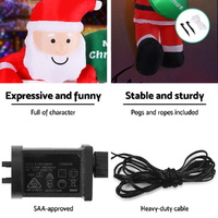 Jingle Jollys Christmas Inflatable Climbing Santa 2.5M Height LED Decorations Illuminated thumbnail