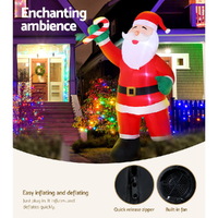 Jingle Jollys Christmas Inflatable Santa 3M Illuminated Decorations thumbnail