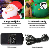 Jingle Jollys Christmas Inflatable Santa Tree 1.8M Illuminated Decorations thumbnail