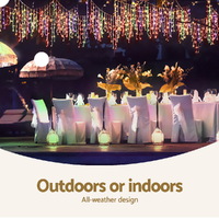 12.5M Christmas Lights Solar Icicle String Light Multi Colour Jingle Jollys thumbnail