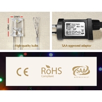 20M Christmas Lights Icicle Light 800 LED Multi-coloured Jingle Jollys thumbnail
