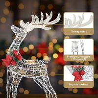 2 PCS Christmas Lights 170 LED Fairy Light Reindeer Decorations Jingle Jollys thumbnail