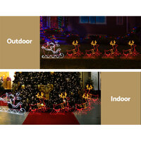 1X Christmas Lights Reindeer Sleigh 806 LED Decorations Jingle Jollys thumbnail