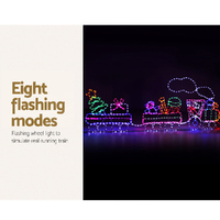 2.1M Christmas Lights 631 LED Train Motif Light Decorations Jingle Jollys thumbnail
