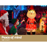 Jingle Jollys Christmas Lights 96 LED 120cm Fairy Light Santa Decorations thumbnail