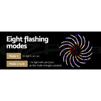 0.5M Christmas Lights 128 LED Spin Motif Light Decorations Jingle Jollys thumbnail