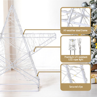3 PCS Christmas Lights 900 LED Fairy Light Star Decorations Jingle Jollys thumbnail