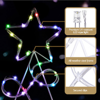1.7M Christmas Tree 230 LED RGB Motif Lights Jingle Jollys thumbnail