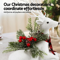 Jingle Jollys Christmas Reindeer 32cm Glitter Deer Ornaments Party Decorations thumbnail