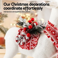 Jingle Jollys Christmas Reindeer 45cm Glitter Deer Ornaments Party Decorations thumbnail