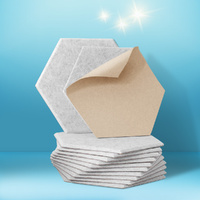 Alpha Acoustic Foam 12pcs 35x30x0.9cm Soundproof Absorption Panel Adhesive Grey thumbnail