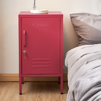 ArtissIn Bedside Table Metal Cabinet - MINI Pink thumbnail