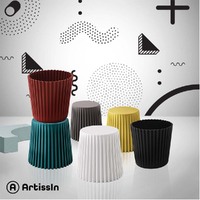 Artiss 2x Bar Stools Cupcake Plastic Foot Stool White thumbnail