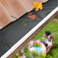 Gardeon Gutter Guard Aluminium Mesh 60M 100x20cm Black thumbnail
