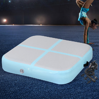 Everfit 1m Air Track Mat Inflatable Gymnastics Tumbling Mat W/ Pump Mint Green thumbnail