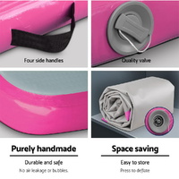 Everfit 3m x 1m Air Track Mat Gymnastic Tumbling Pink and Grey thumbnail