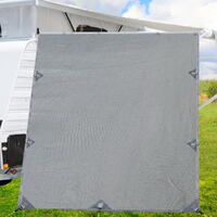 Caravan Privacy Screen Roll Out Awning 2.1x1.8M Sun Shade Pop Top End Wall Grey thumbnail