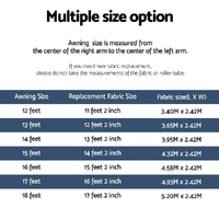 Weisshorn 14ft Caravan Awning RV Replacement Fabric 3.95M x 2.42M thumbnail