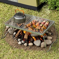 Grillz Portable BBQ Grill Charcoal Smoker Foldable Camping Outdoor thumbnail