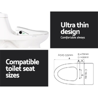 Cefito Electric Bidet Toilet Seat Cover Auto Smart Water Wash Dryer Night Light thumbnail