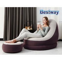 Bestway Inflatable Air Chair Seat Couch Lazy Sofa Lounge Ottoman Purple/Blue thumbnail