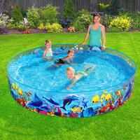 Bestway Kids Pool 244x46cm Round Above Ground Rigid Swimming Pools Undersea 2074L thumbnail