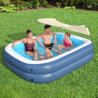Bestway Kids Inflatable Pool Above Ground Splash Pool with Sunshade 254x178cm thumbnail