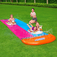 Bestway Water Slide Slip Kids 488cm Dual Slides Splash Pad thumbnail