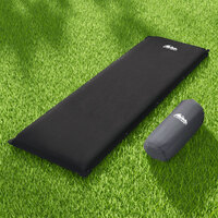 Weisshorn Self Inflating Mattress Camping Sleeping Mat Air Bed Pad Single Black thumbnail