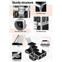 Embellir Makeup Case Beauty Organiser Bag Travel Large Cosmetic Storage Portable thumbnail