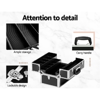 Embellir Portable Cosmetic Beauty Makeup Case- Black thumbnail