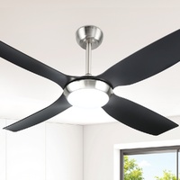 Devanti 52'' Ceiling Fan DC Motor w/Light w/Remote Black thumbnail