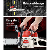 Giantz Chainsaw Petrol 75CC 18" Bar Commercial E-Start Pruning Chain Saw,Giantz Chainsaw Petrol 52CC 20" Bar Commercial E-Start Pruning Chain Saw 5.2H thumbnail