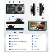UL-tech Dash Camera 1080P 4" Front Rear Cam,UL-tech Dash Camera 1080P 4" Front Rear View Dual Cam Car DVR Reverse Recorder thumbnail