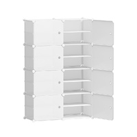 Artiss Shoe Box DIY Set of 8 Storage Cube Stackable White thumbnail