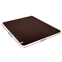 Giselle Bedding Electric Throw Blanket - Chocolate thumbnail