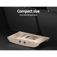 i.Pet Dog Ramp Steps For Bed Sofa Car Pet Stairs Ladder Portable Foldable Beige thumbnail