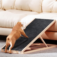 i.Pet Dog Ramp 100cm Adjustable Height Wooden Steps Stairs For Bed Sofa Car Foldable thumbnail