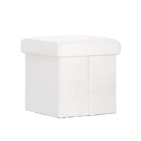Artiss Ottoman Storage Foot Stool Vanity Square Teddy thumbnail