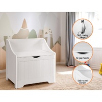 Keezi Kids Toy Box Chest Children Storage Clothes Toys Organiser Square thumbnail