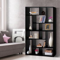 Artiss Bookshelf L Shape DIY - Black thumbnail