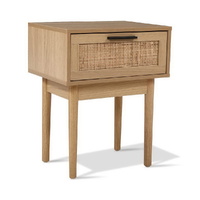 Artiss Bedside Tables Side Table Rattan Drawers Nightstand thumbnail
