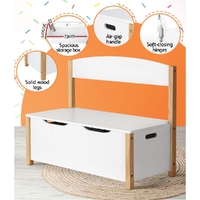 Keezi Kids Toy Box Chest Storage Blanket Children Organiser Seating Bench thumbnail