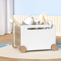 Keezi Kids Toy Box Container Children Chest Storage Clothes Organiser Wheels thumbnail