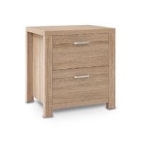 Artiss Bedside Table 2 Drawers - MAXI Pine thumbnail